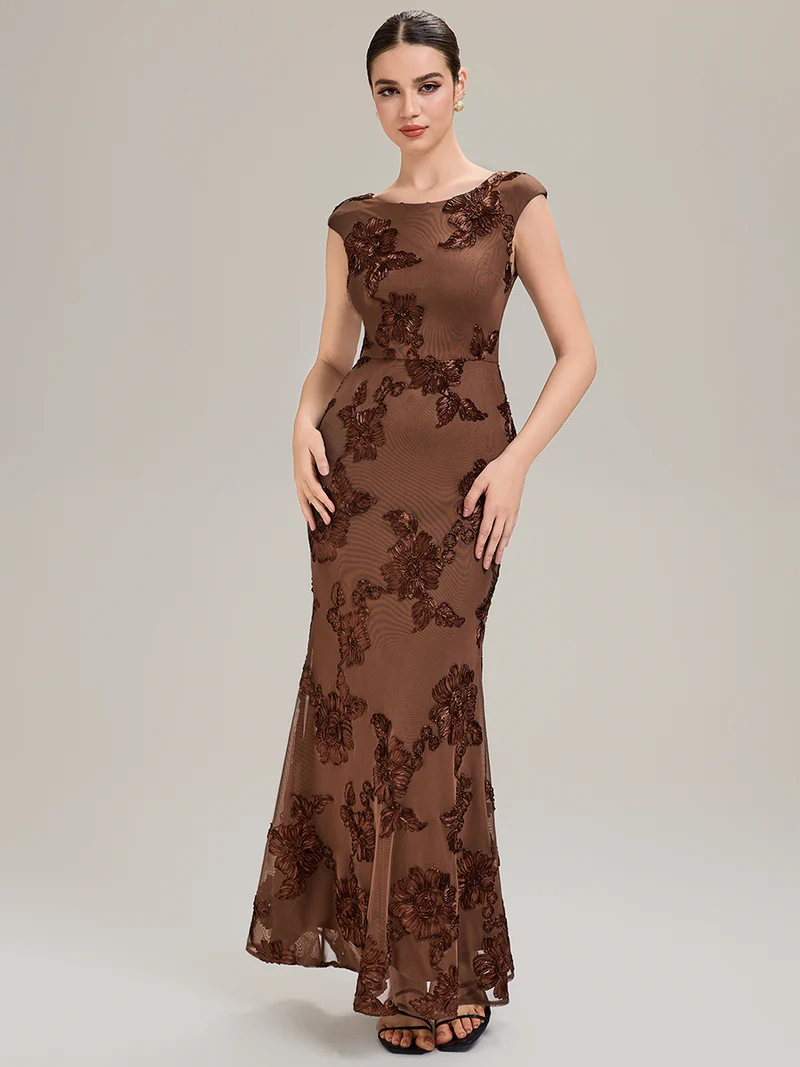 Robe de Soirée Chic Sirène Sans Manches à Épaule Unique en Tissu à Faible Élasthanne