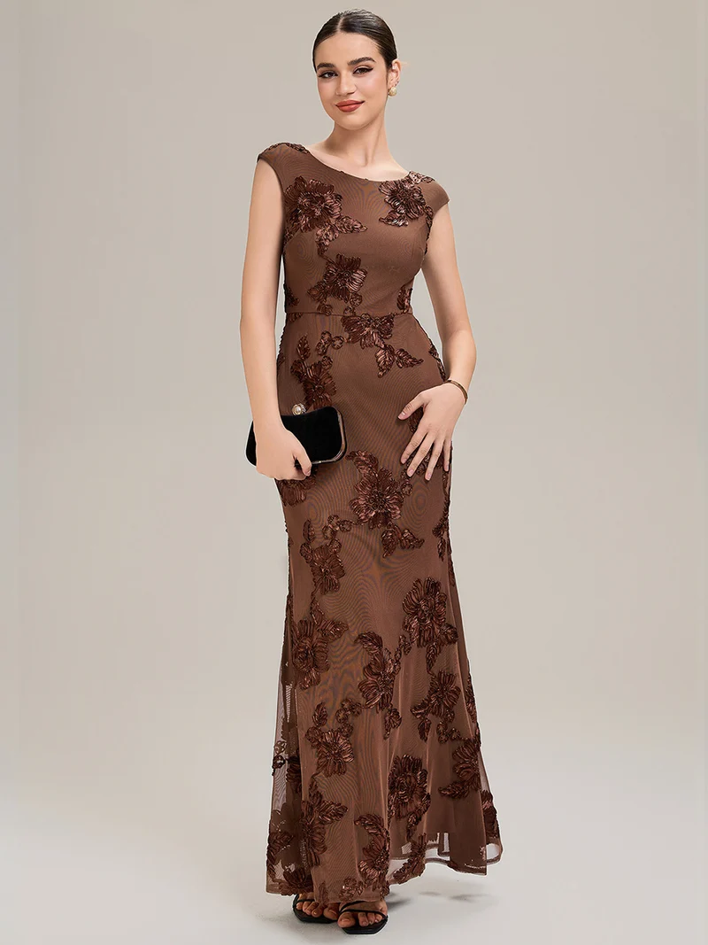 Robe de Soirée Chic Sirène Sans Manches à Épaule Unique en Tissu à Faible Élasthanne
