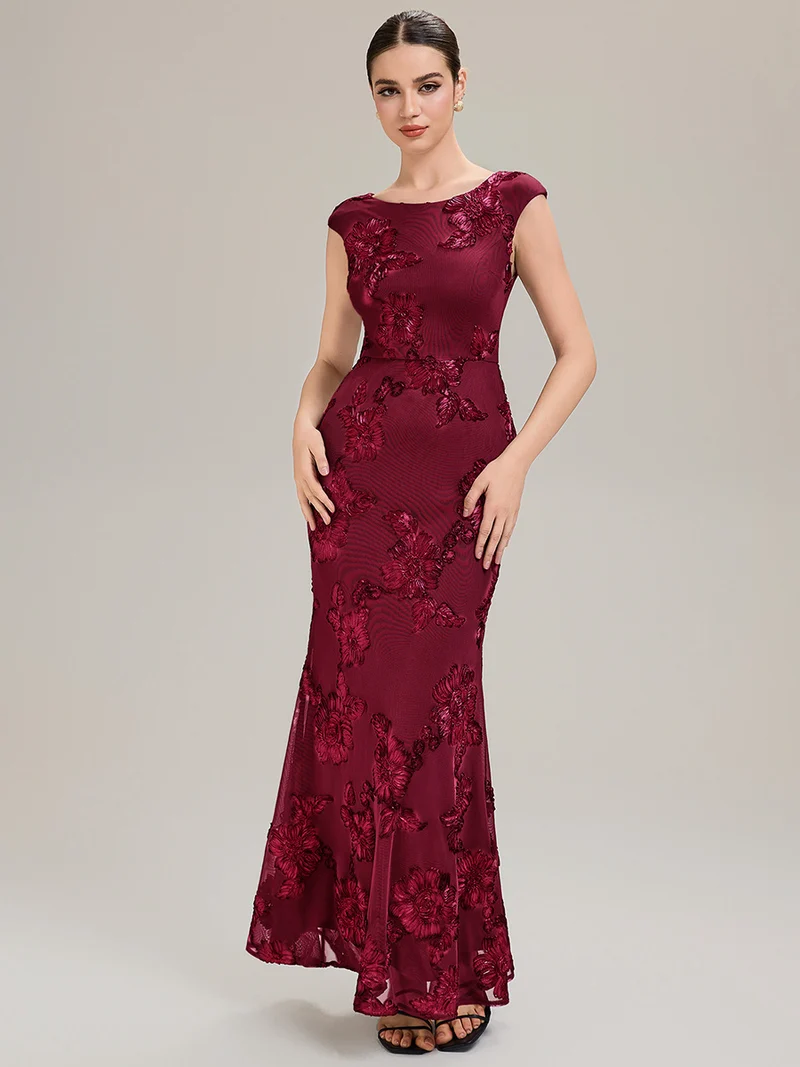 Robe de Soirée Chic Sirène Sans Manches à Épaule Unique en Tissu à Faible Élasthanne