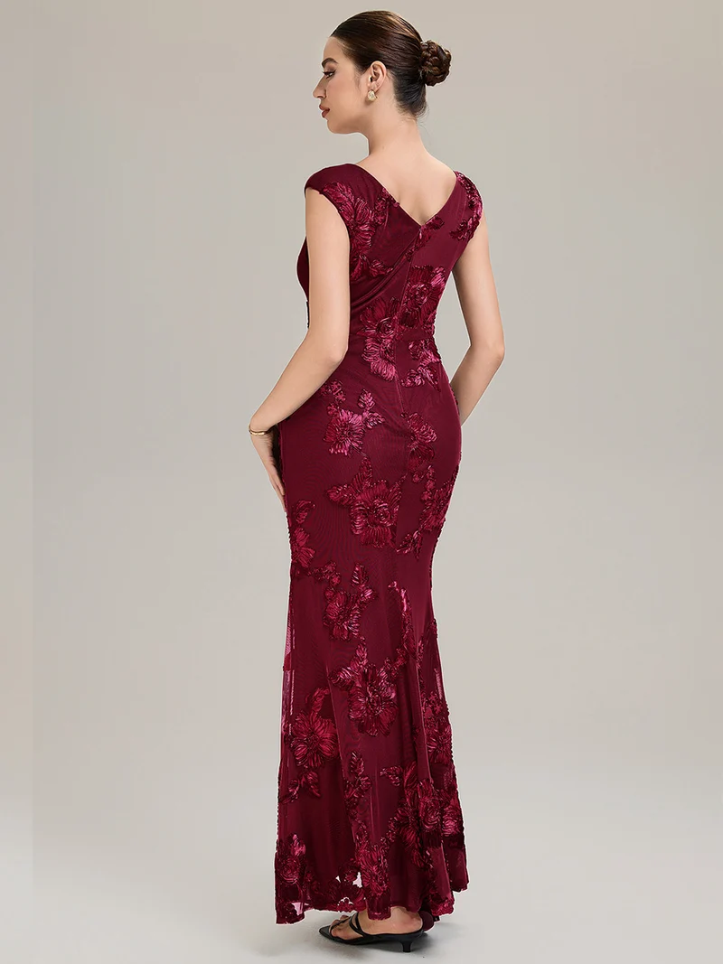 Robe de Soirée Chic Sirène Sans Manches à Épaule Unique en Tissu à Faible Élasthanne