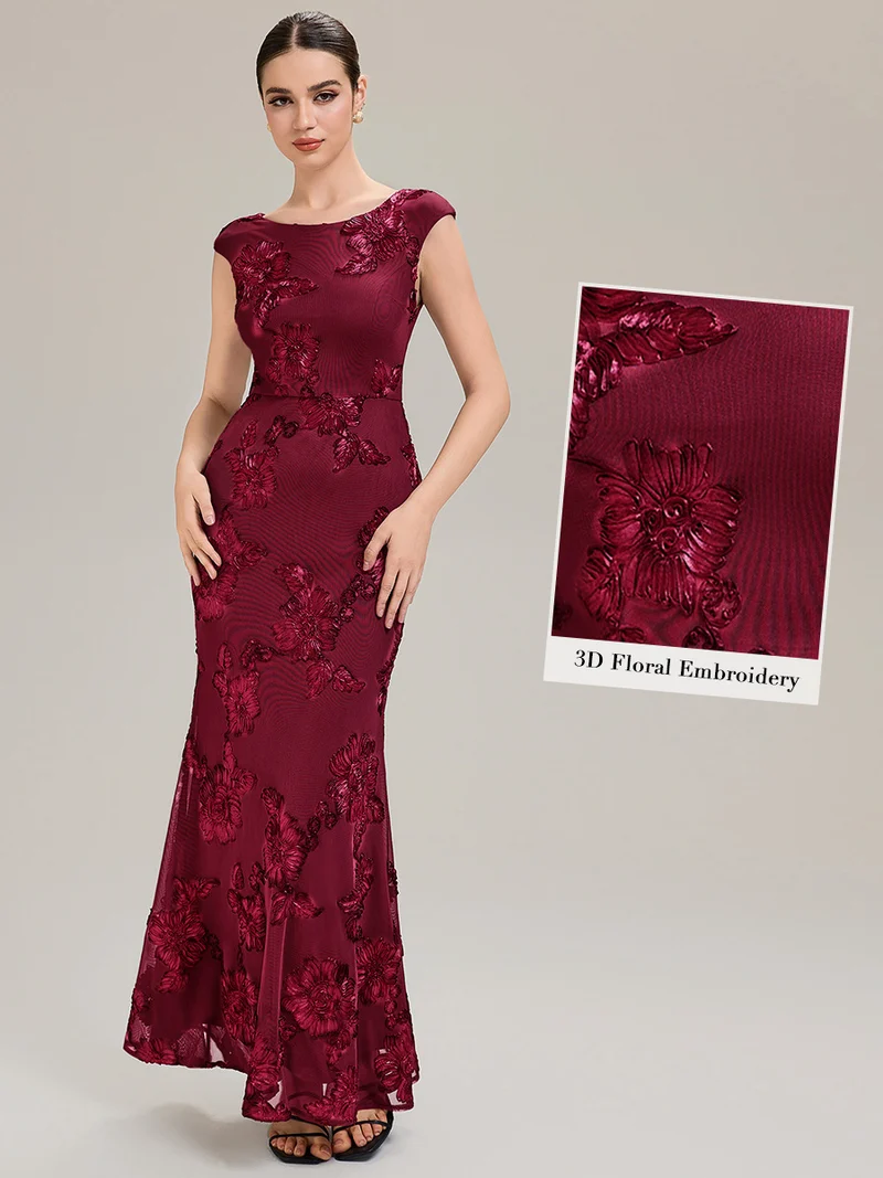 Robe de Soirée Chic Sirène Sans Manches à Épaule Unique en Tissu à Faible Élasthanne