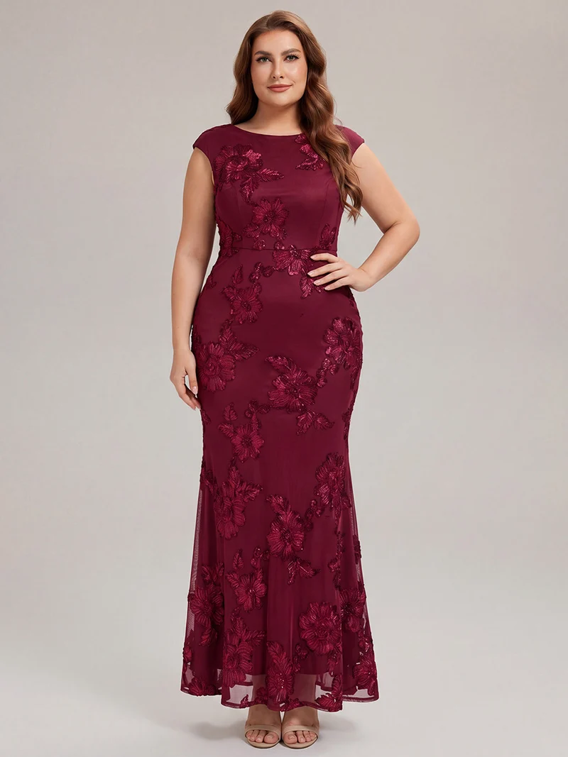 Robe de Soirée Chic Sirène Sans Manches à Épaule Unique en Tissu à Faible Élasthanne