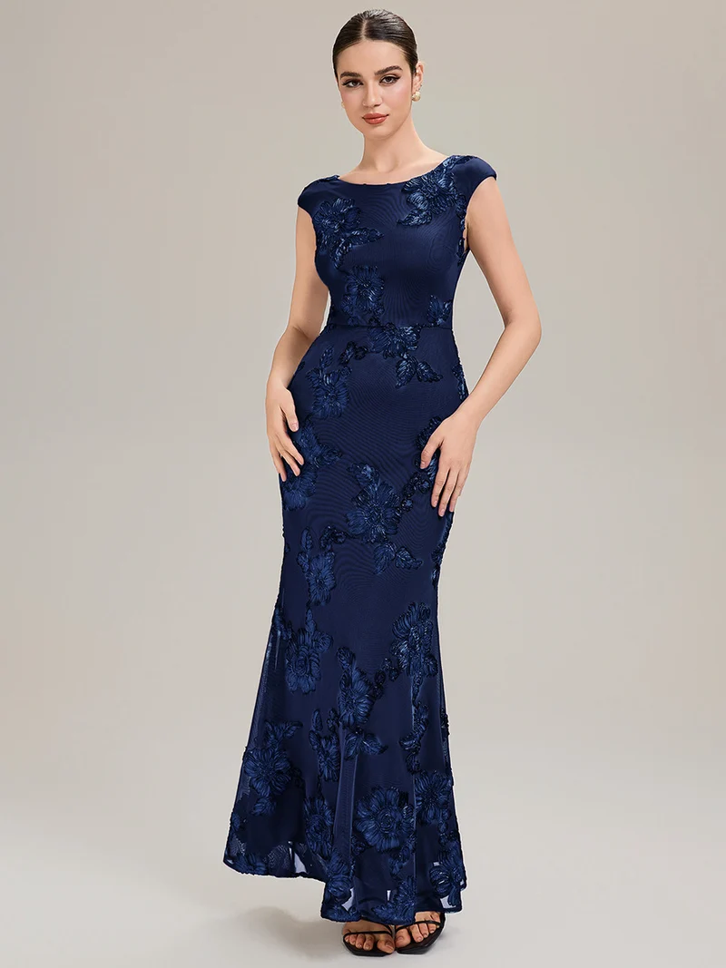 Robe de Soirée Chic Sirène Sans Manches à Épaule Unique en Tissu à Faible Élasthanne