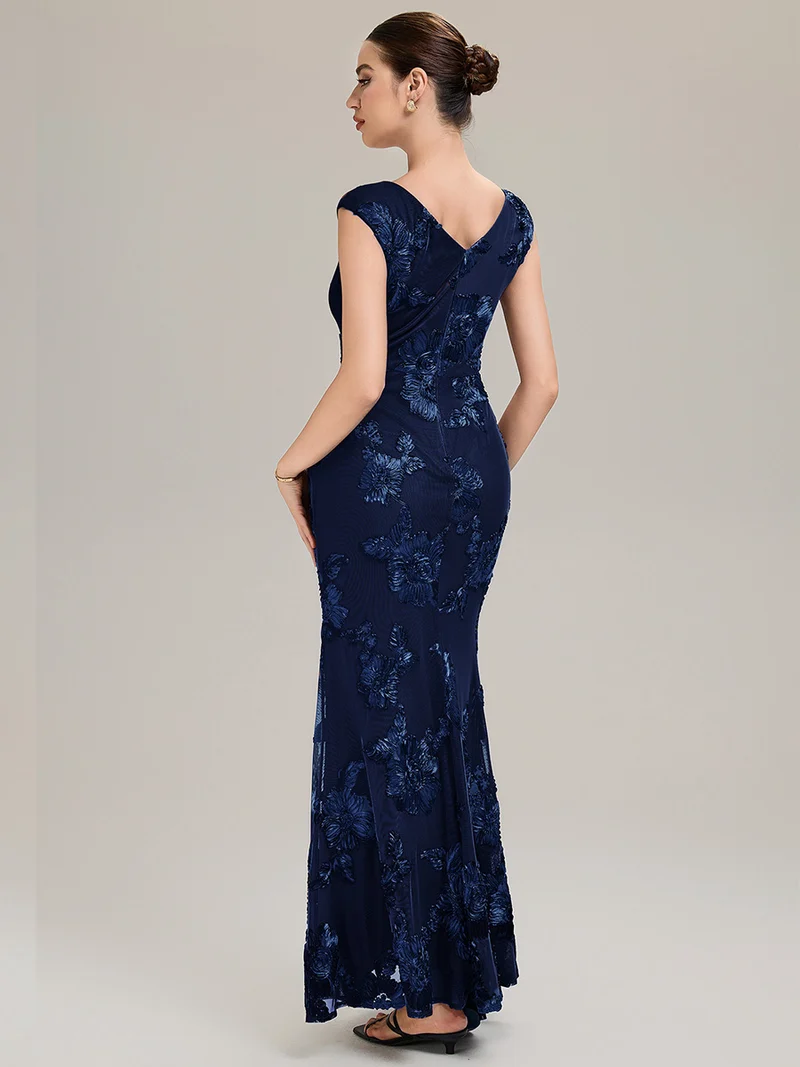 Robe de Soirée Chic Sirène Sans Manches à Épaule Unique en Tissu à Faible Élasthanne