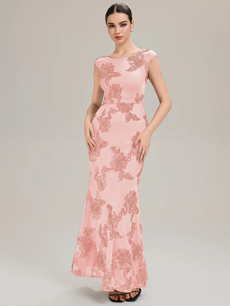 Robe de Soirée Chic Sirène Sans Manches à Épaule Unique en Tissu à Faible Élasthanne