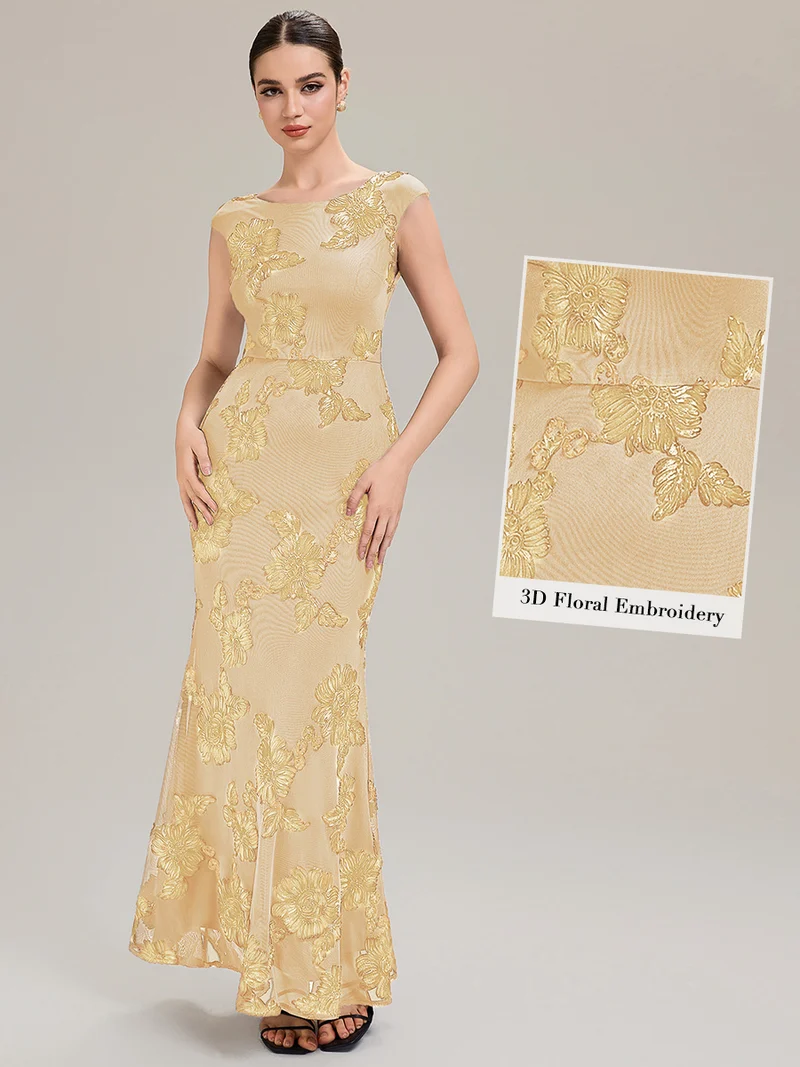 Robe de Soirée Chic Sirène Sans Manches à Épaule Unique en Tissu à Faible Élasthanne
