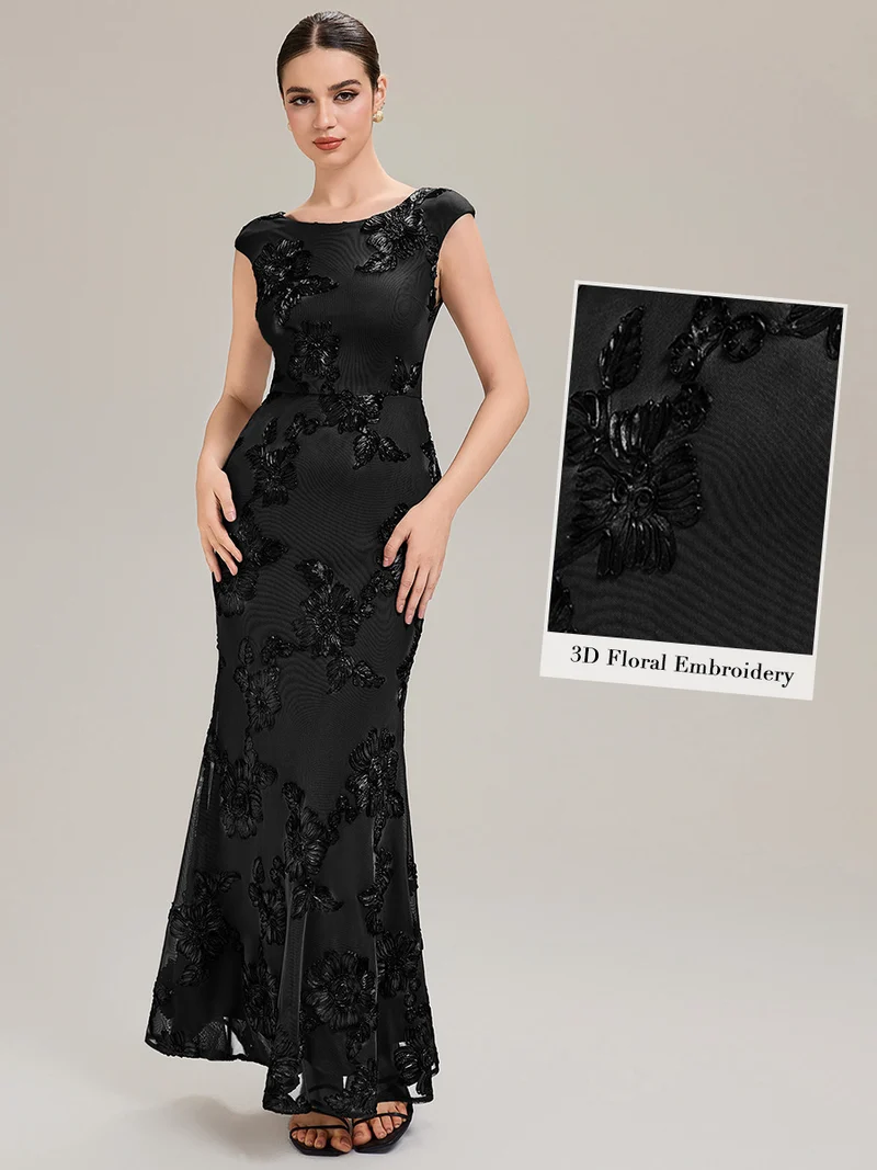 Robe de Soirée Chic Sirène Sans Manches à Épaule Unique en Tissu à Faible Élasthanne