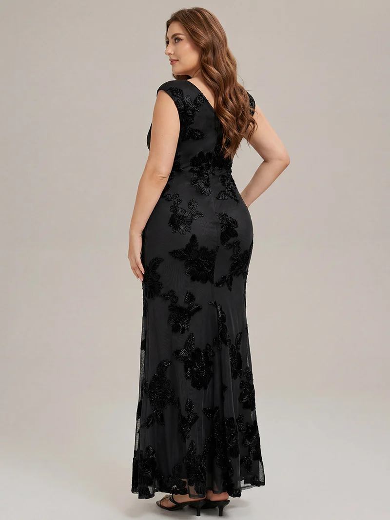 Robe de Soirée Chic Sirène Sans Manches à Épaule Unique en Tissu à Faible Élasthanne