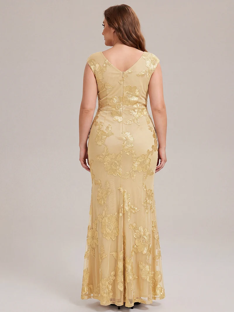 Robe de Soirée Chic Sirène Sans Manches à Épaule Unique en Tissu à Faible Élasthanne
