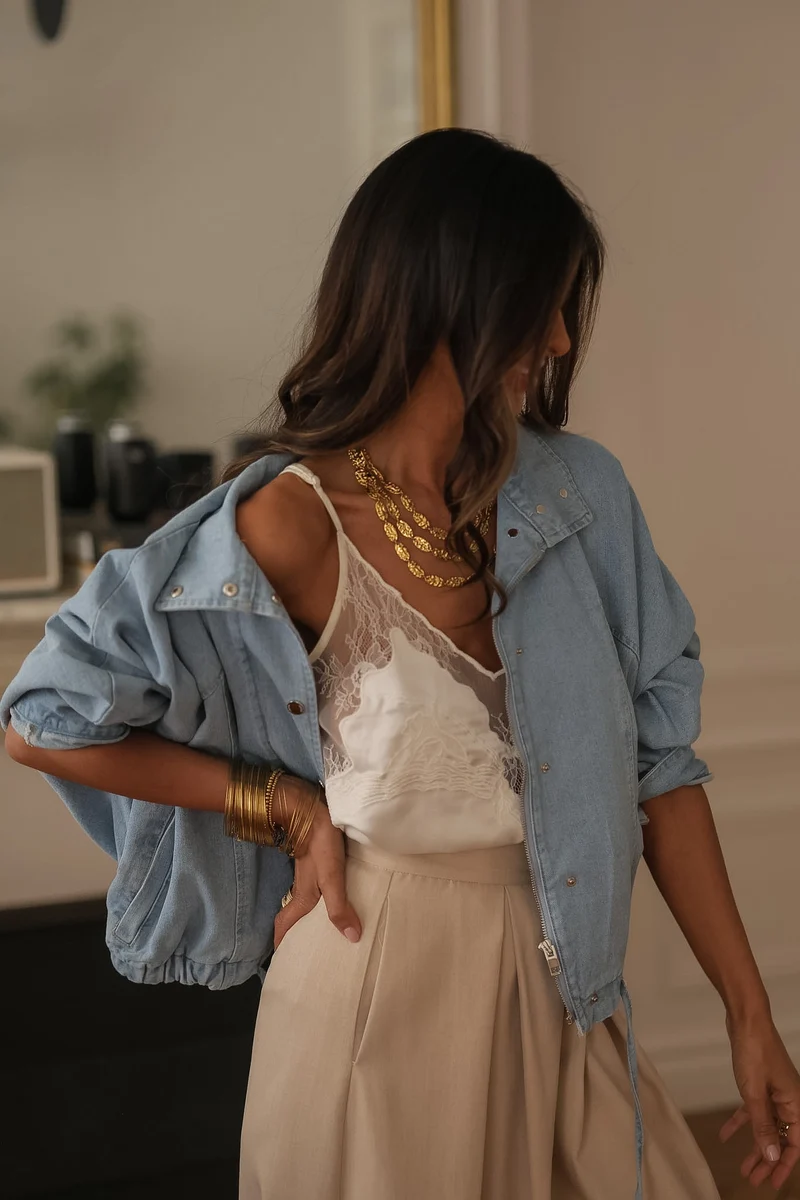 Veste Melly bleu clair