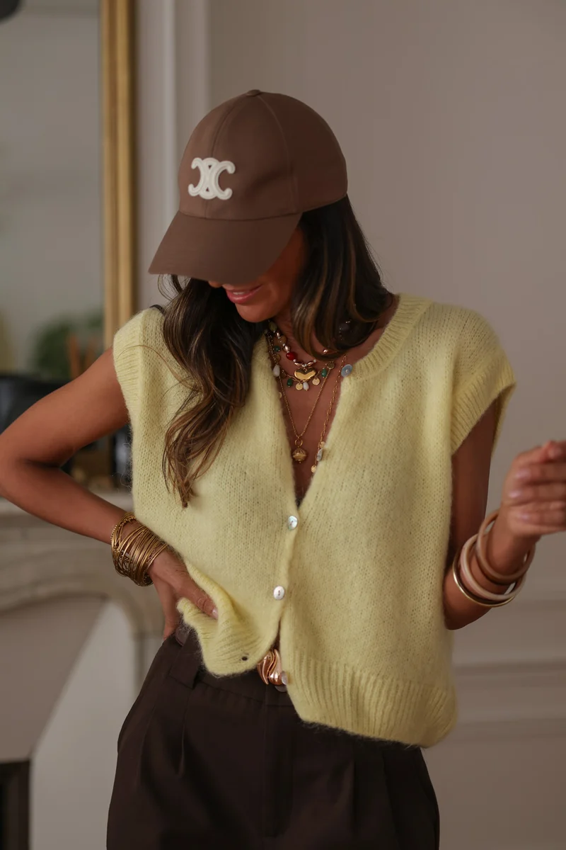 Gilet sans manches Noa jaune