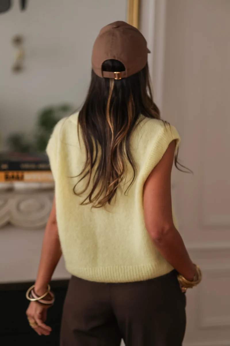 Gilet sans manches Noa jaune