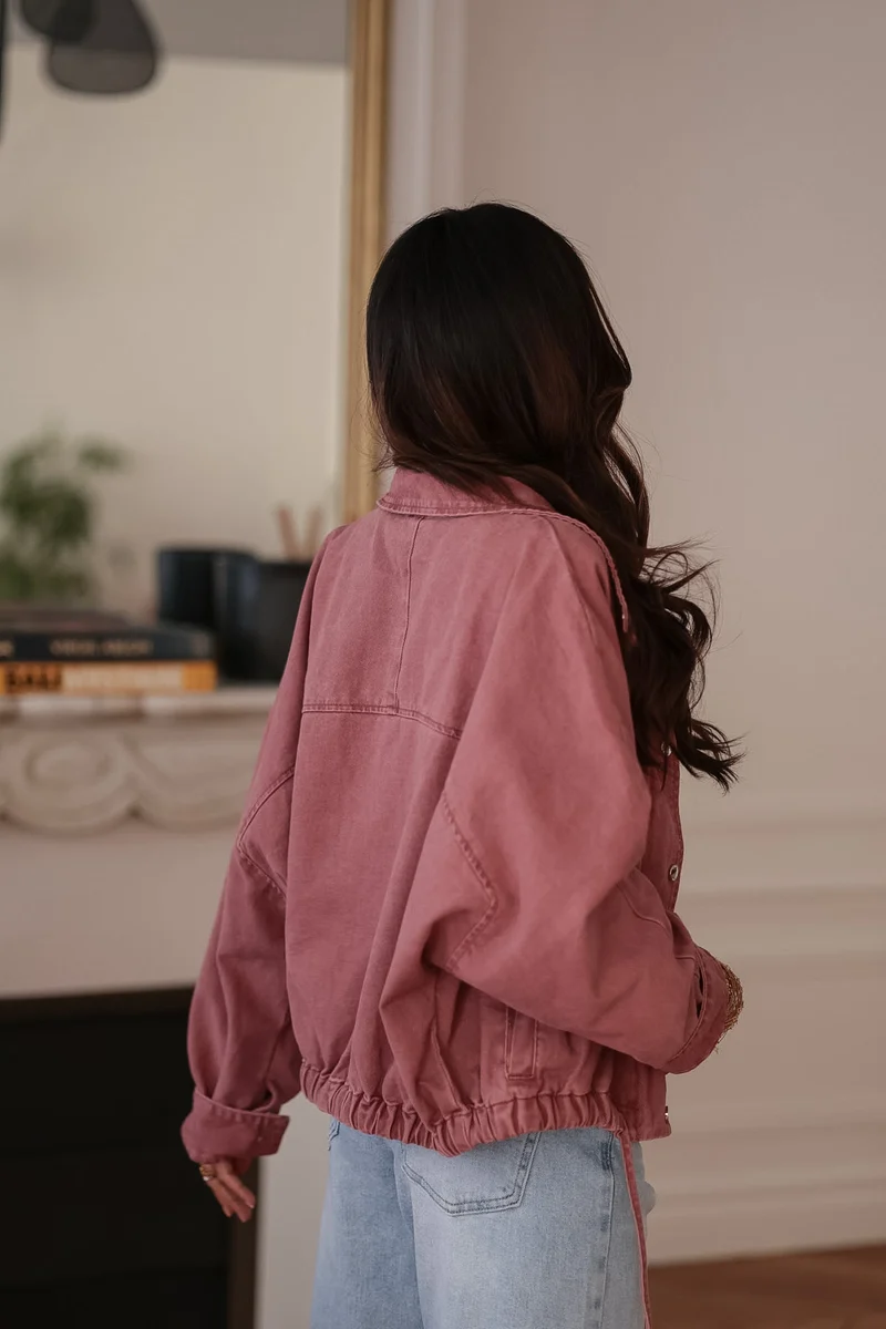Veste Melly rose foncé