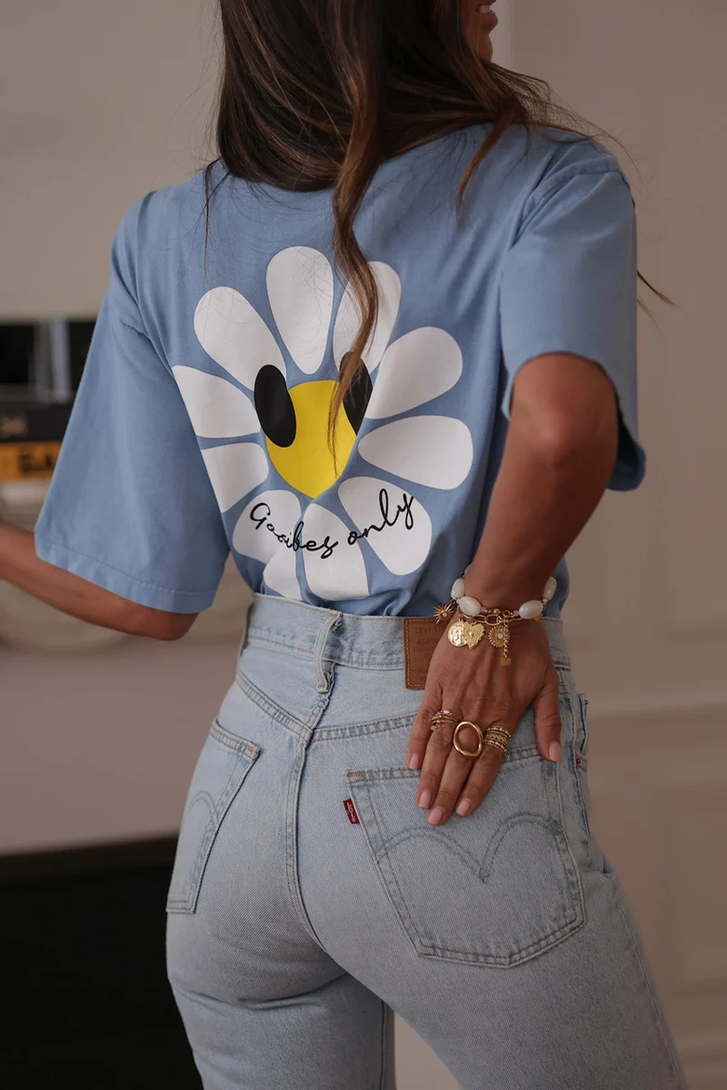 Tee-shirt Marguerite bleu