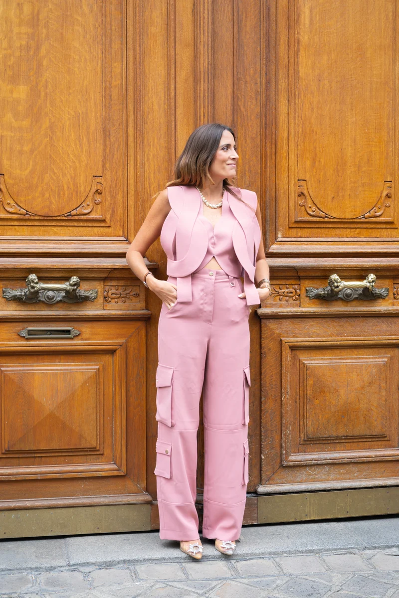 Ensemble Torsade rose pâle