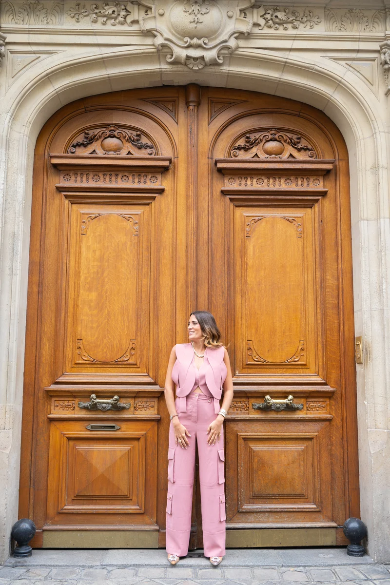 Ensemble Torsade rose pâle