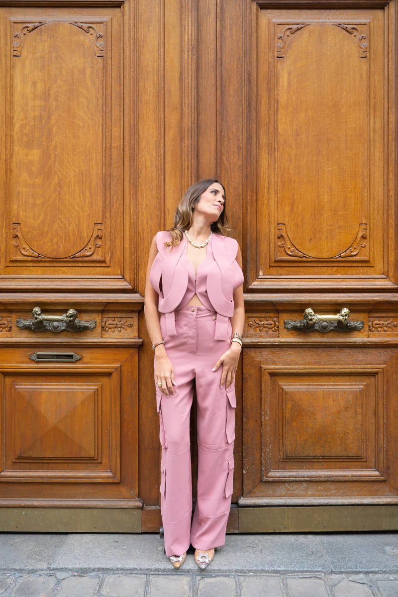Ensemble Torsade rose pâle
