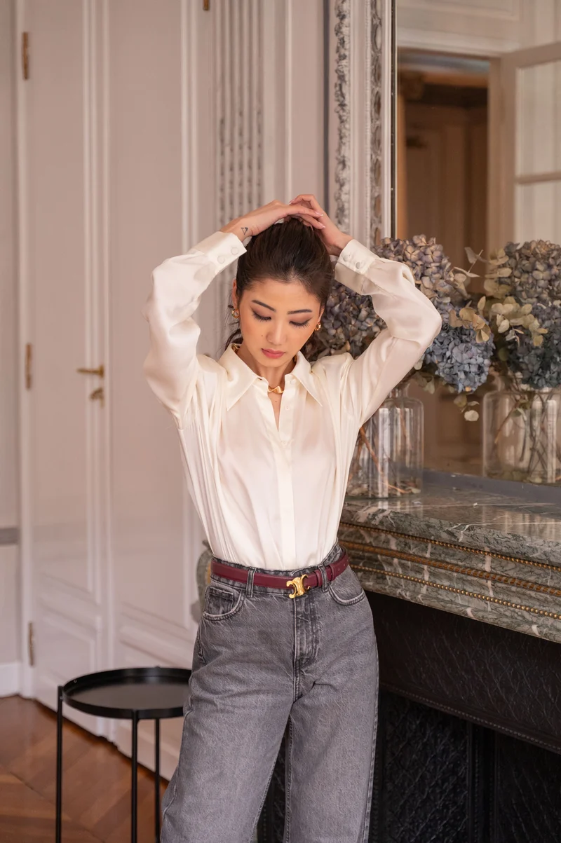 Body Siena en soie blanc