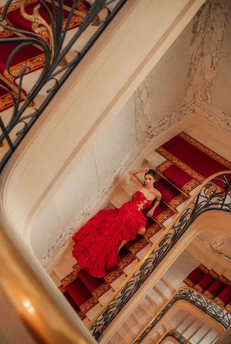Robe Shangri-La rouge