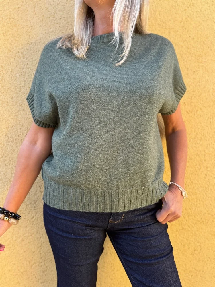Pull sans manches Paco kaki