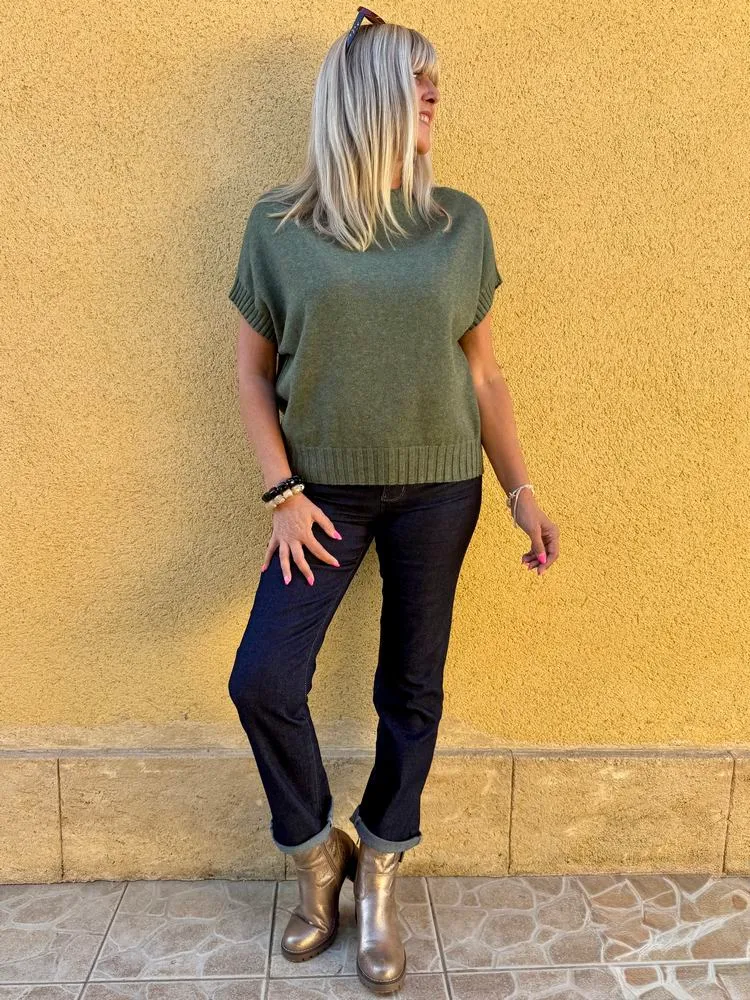 Pull sans manches Paco kaki