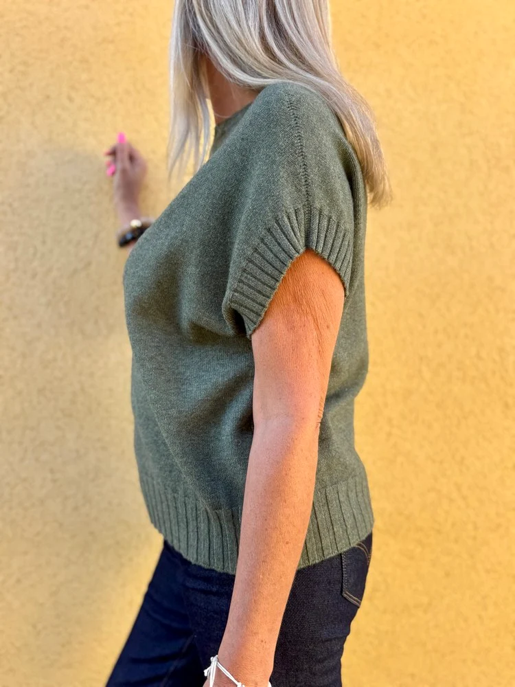 Pull sans manches Paco kaki