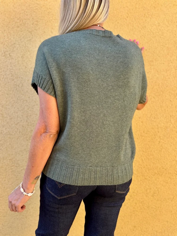 Pull sans manches Paco kaki
