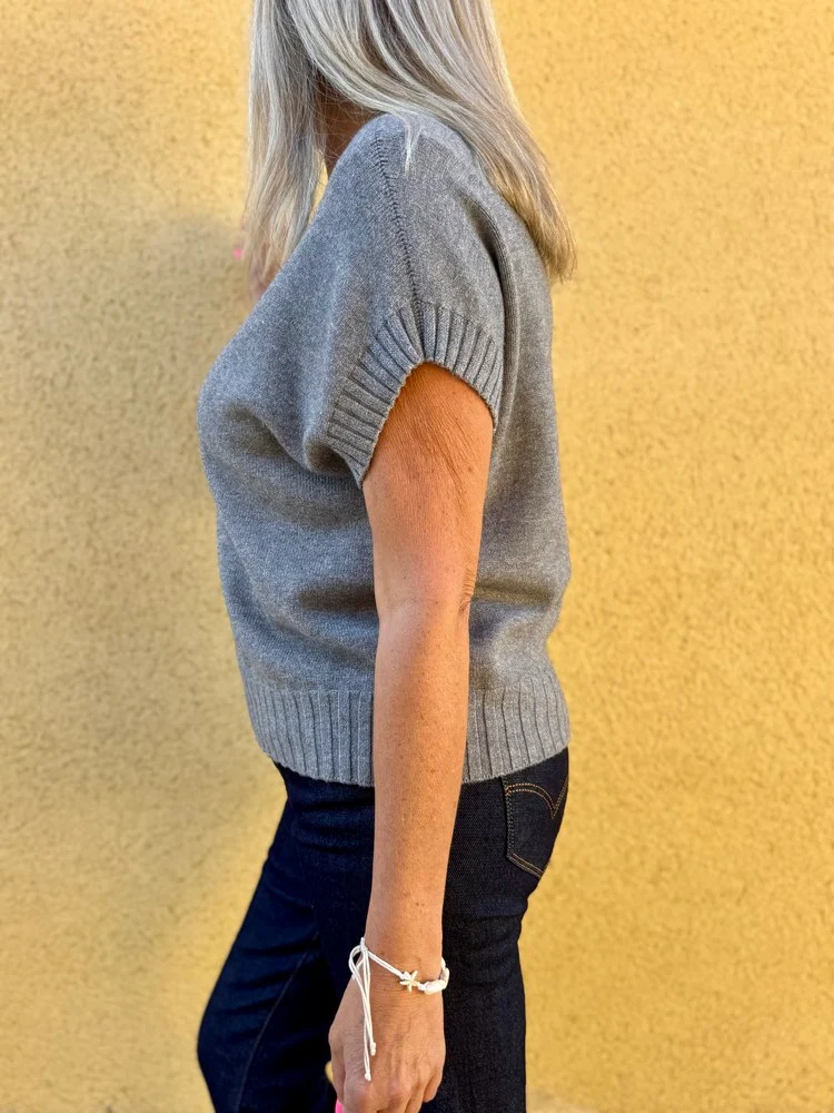 Pull sans manches Paco gris