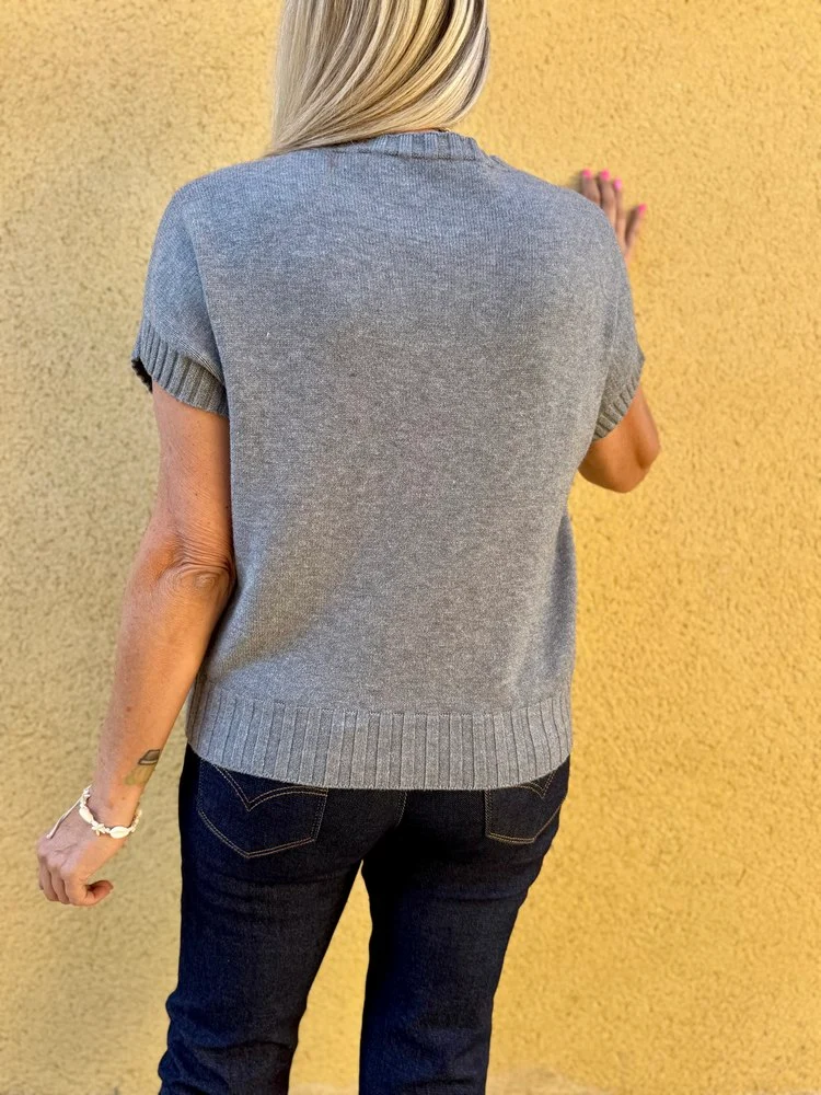 Pull sans manches Paco gris