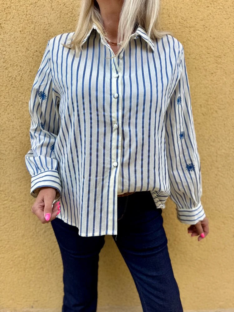 Chemise rayée Margot bleu