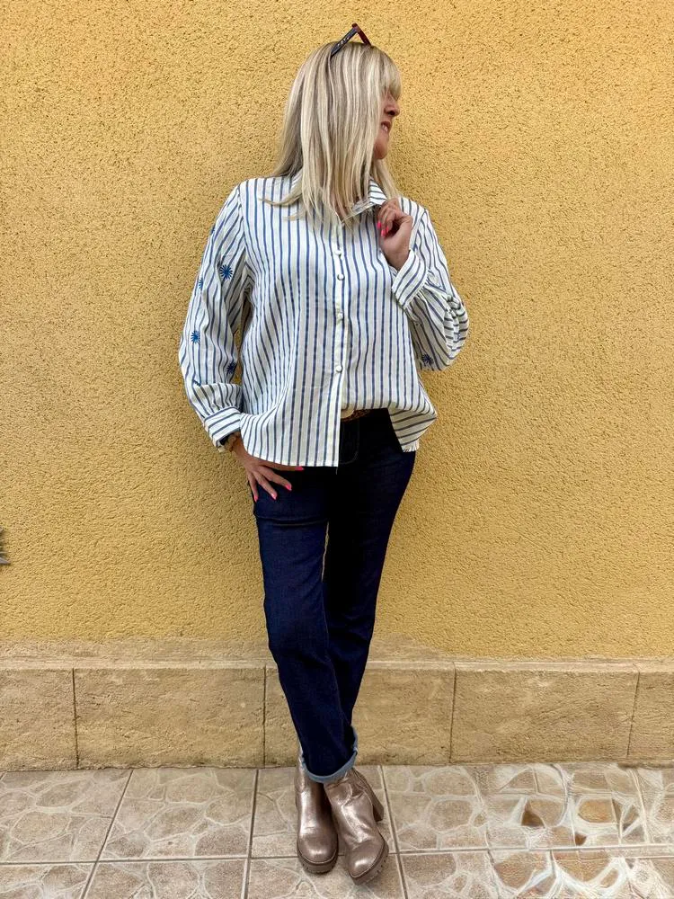 Chemise rayée Margot bleu