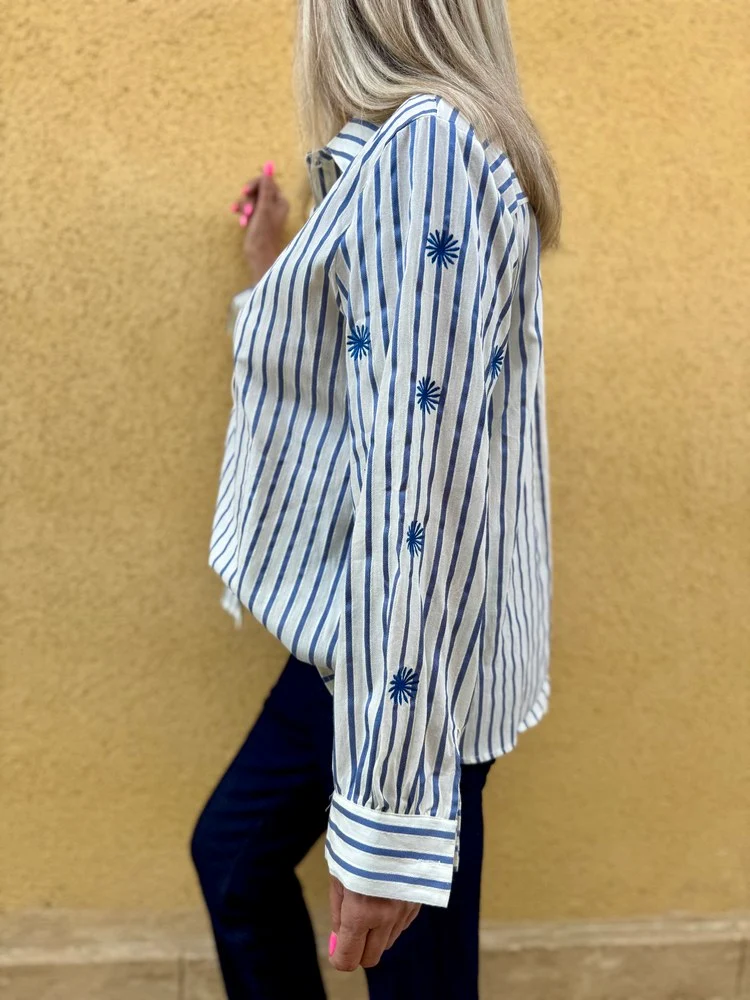 Chemise rayée Margot bleu
