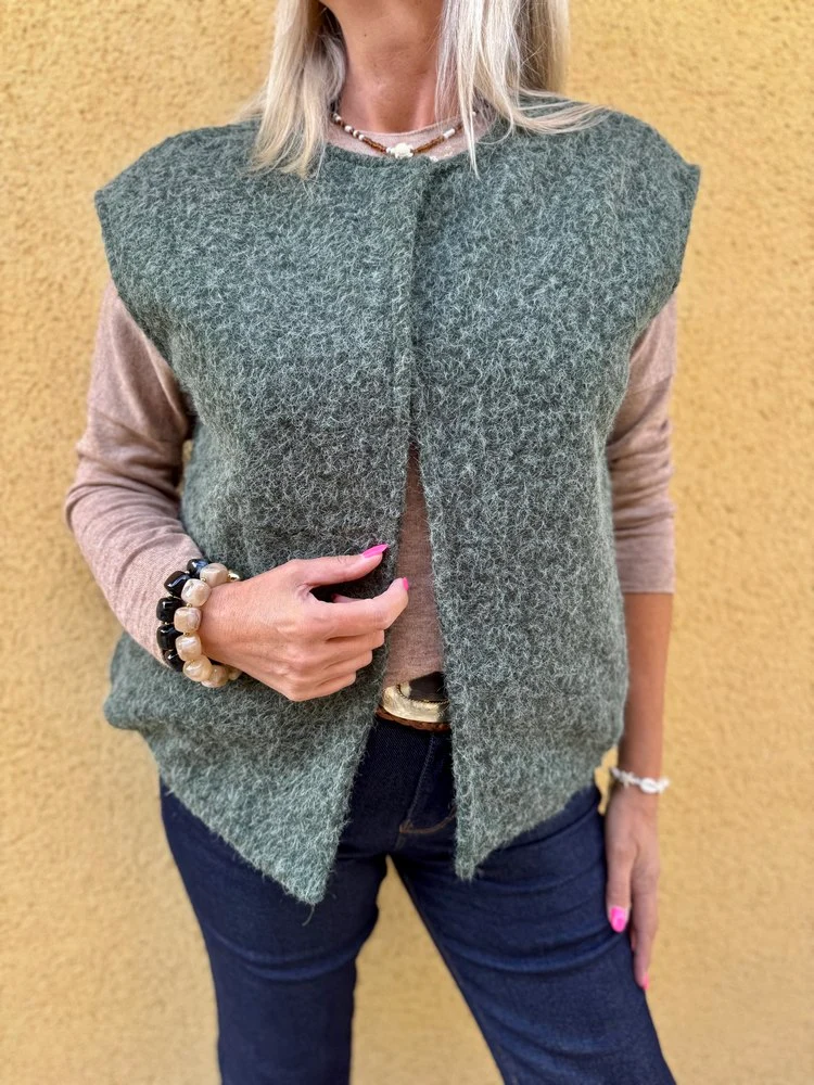 Veste sans manches Alexia kaki