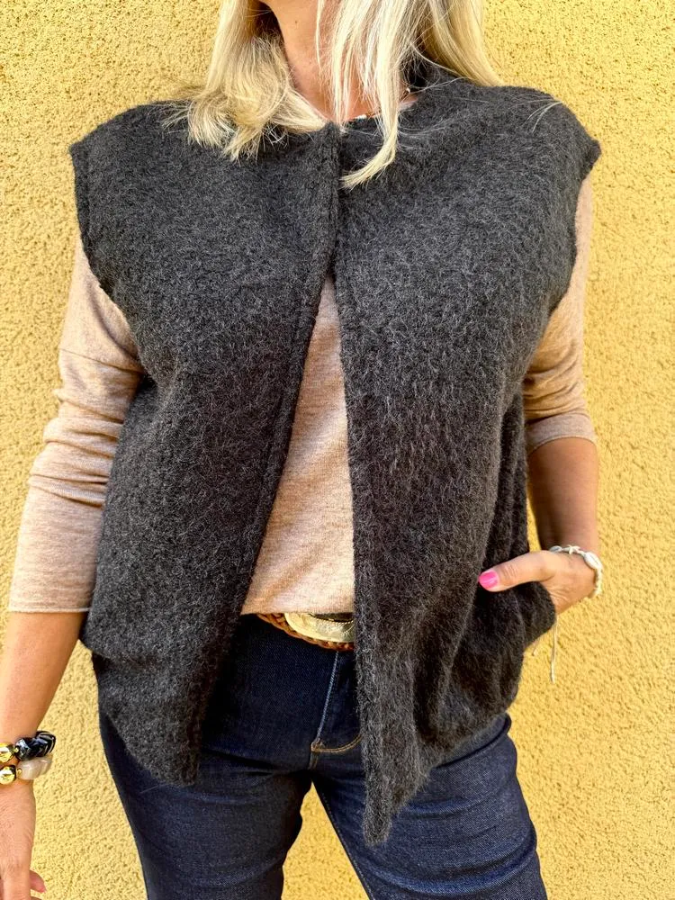 Veste sans manches Alexia noir