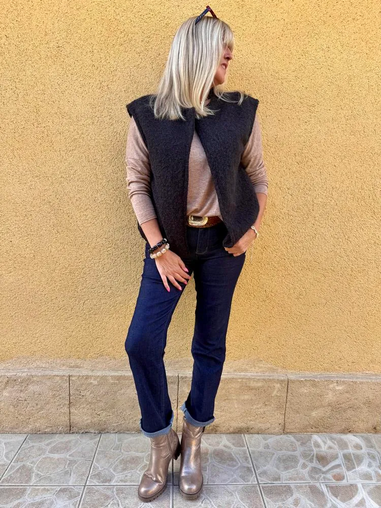 Veste sans manches Alexia noir