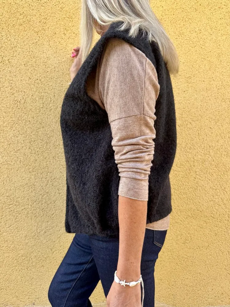 Veste sans manches Alexia noir