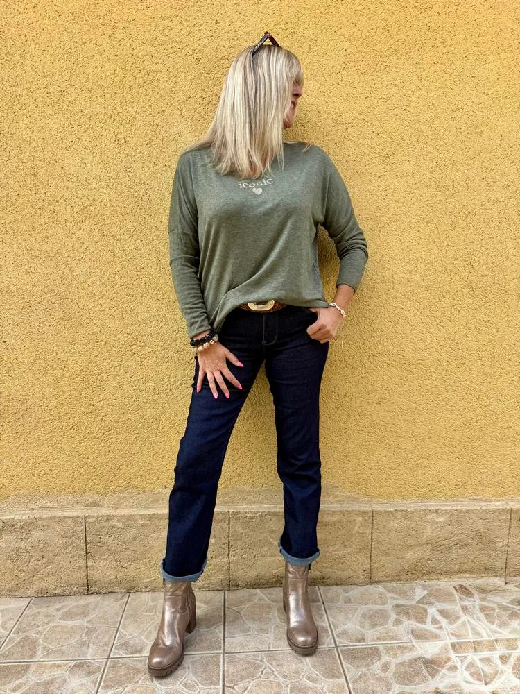 Pull fin Iconic kaki