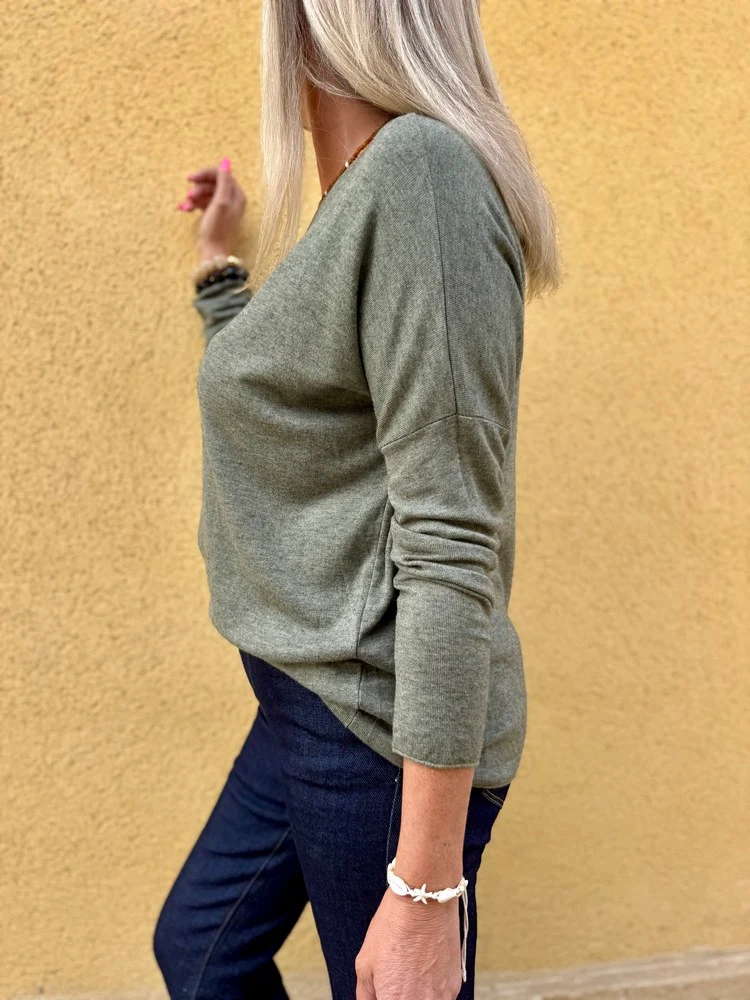 Pull fin Iconic kaki