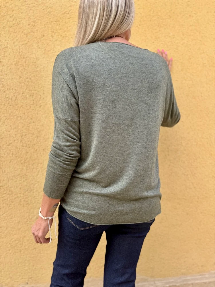 Pull fin Iconic kaki