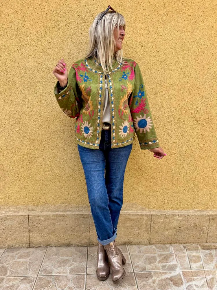 Veste Cristina vert olive