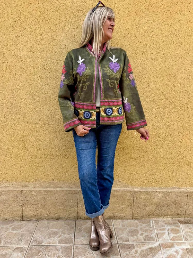 Veste Cristina kaki foncé