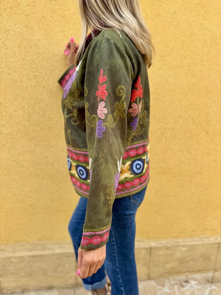 Veste Cristina kaki foncé