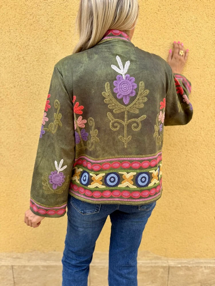 Veste Cristina kaki foncé