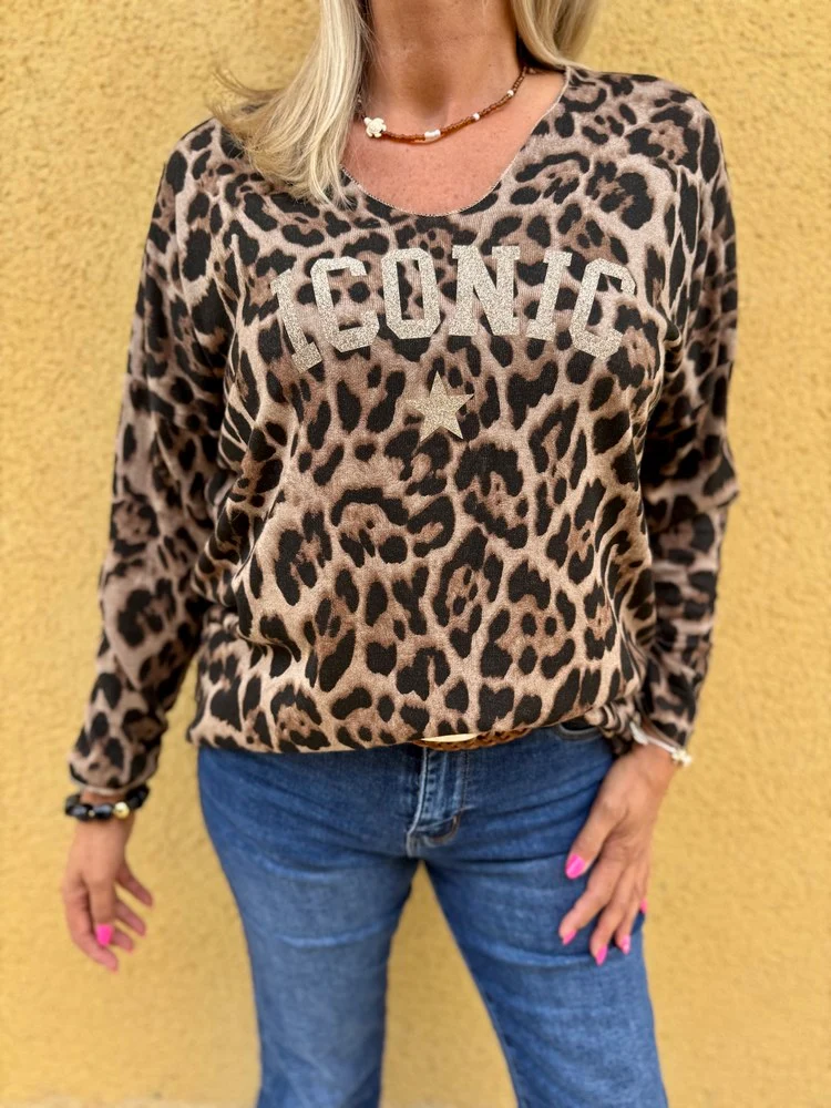 Pull fin Dario Iconic taupe