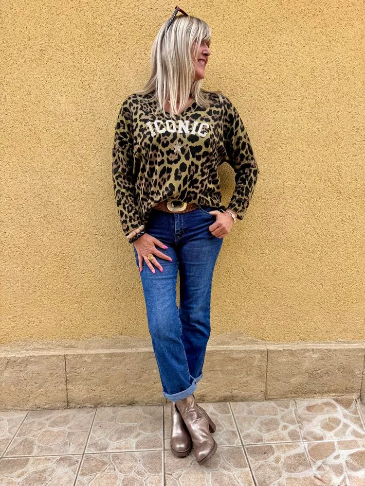Pull fin Dario Iconic vert olive