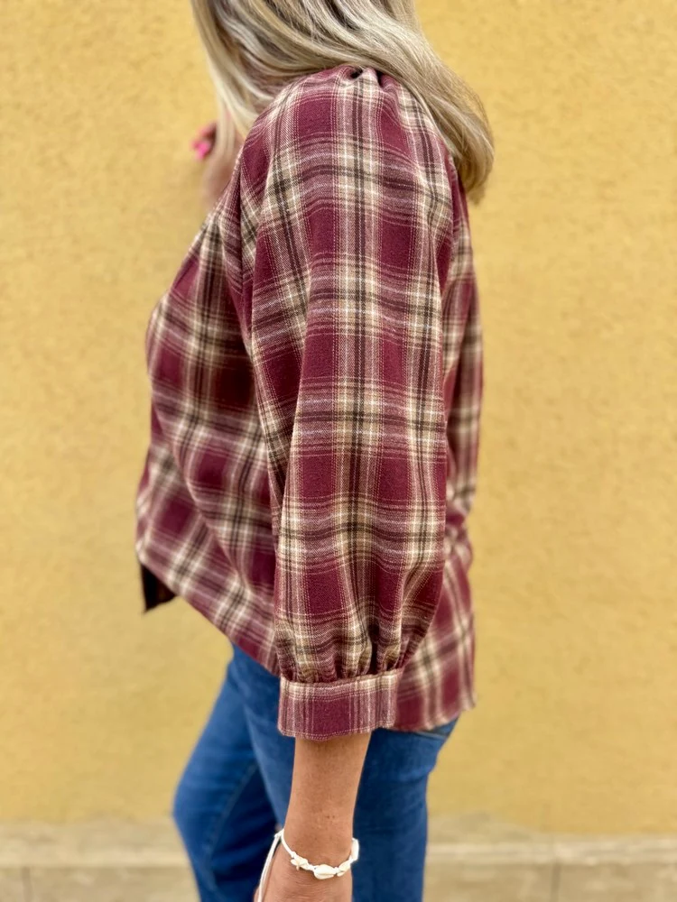 Chemise Agatha bordeaux