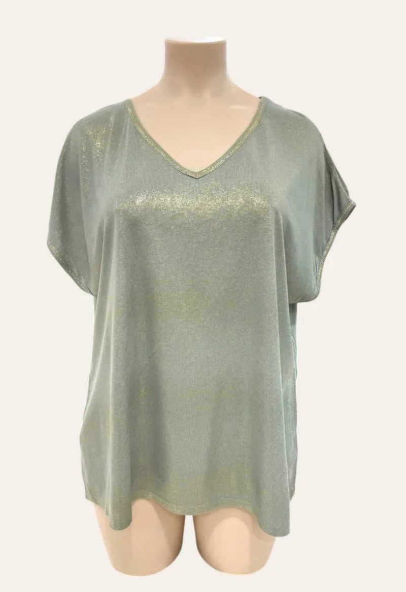 T-shirt col doré 44-50