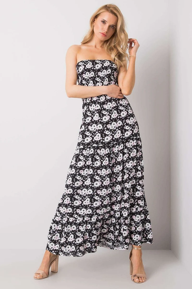 Robe longue fleurie sans manches