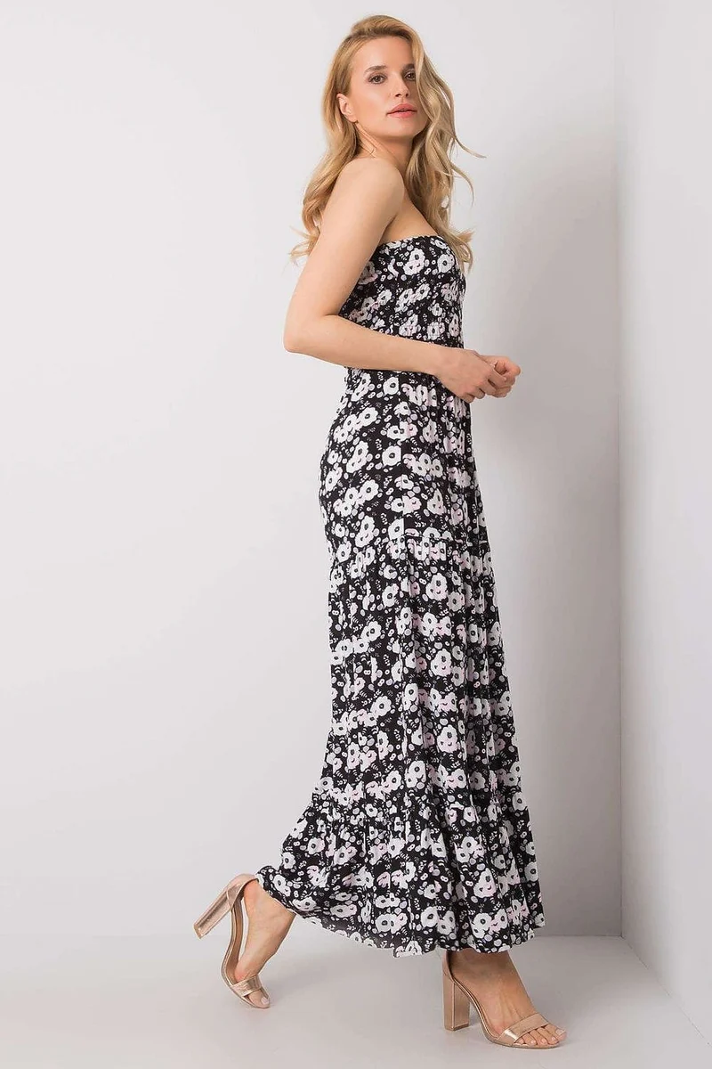 Robe longue fleurie sans manches