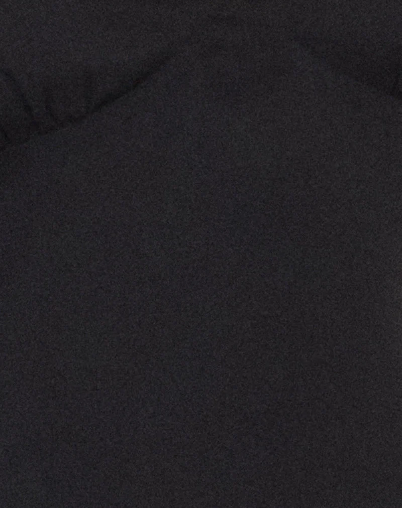 Robe midi Vakare en mousseline noire
